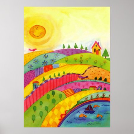 Whimsical Watercolor Painting Poster