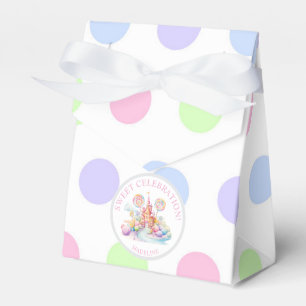 Whimsical Watercolor Pastel Candyland Birthday Favor Boxes