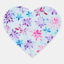Whimsical Watercolor Purple & Pink Floral