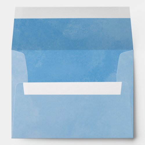 Whimsical Watercolor Sailboat Ocean Blue 5x7  Envelope