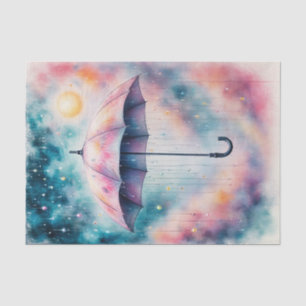 Whimsical Watercolor Umbrella Decoupage Jewel Tissue Paper