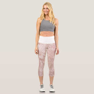 Whimsical Watercolor Wildflower Pattern Women's Le Capri Leggings