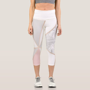 Whimsical Watercolor Wildflower Pattern Women's Le Capri Leggings