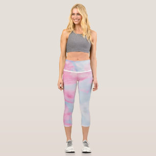 Whimsical Watercolor Wildflower Pattern Women's Le Capri Leggings