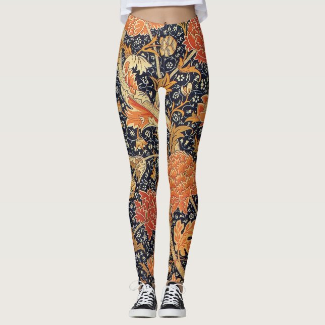 Whimsical Watercolor Wildflower Pattern Women's Le Leggings (Front)