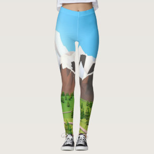 Whimsical Watercolor Wildflower Pattern Women's Le Leggings