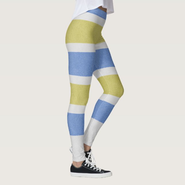 Whimsical Watercolor Wildflower Pattern Women's Le Leggings (Right)