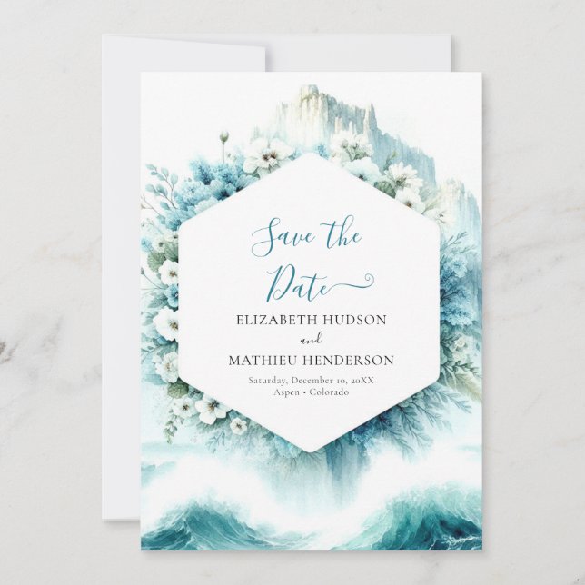 Whimsical Waves Nautical Wedding Save The Date (Front)