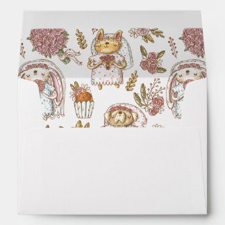 Whimsical Wedding Bride Groom Return Envelopes