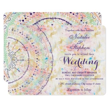 Whimsical wedding collection doddles mandala card Whimsical wedding collection doddles mandala card