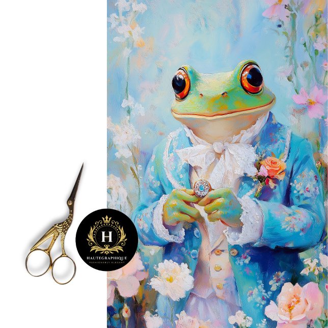 Whimsical Wedding Frog Regal Floral Decoupage  Tissue Paper (Creator Uploaded)