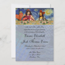 Whimsical Wedding Invitation Colorful Unique