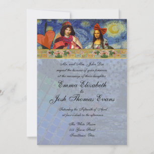 Whimsical Wedding Invitation Colorful Unique