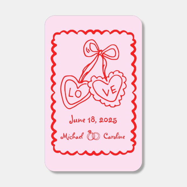 Whimsical Wedding Matches Favor (Front)