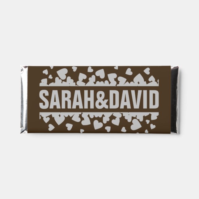 Whimsical Wedding Party Favor Chocolate Bar Cover (Front)