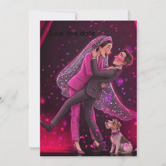 ​Whimsical Wedding Save the Date with CuInvitation Invitation