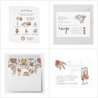 Whimsical Wedding Timeline Collection