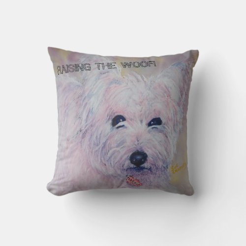 WHIMSICAL WEST HIGHLAND TERRIER THROW PILLOW