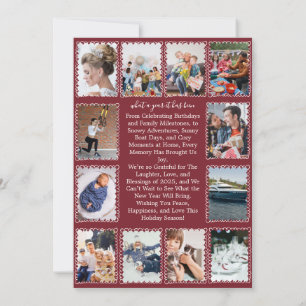Whimsical What a Year Photo Collage Christmas Card