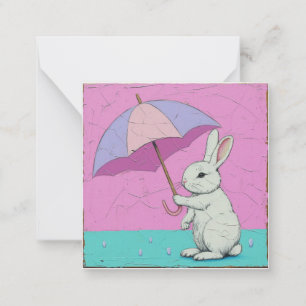 Whimsical Whispers: Share Dreams & Secrets Bunny Note Card