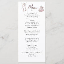 Whimsical White Hand Drawn Illustrated Wedding