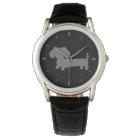Whimsical Wiener Dog Watch - Unisex Gray Dachshund