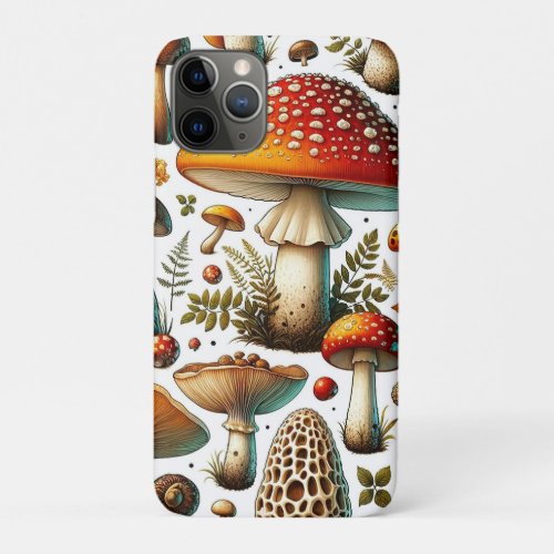 Whimsical Wild Mushrooms iPhone 11 Pro Case