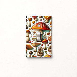 Whimsical Wild Mushrooms Light Switch Cover