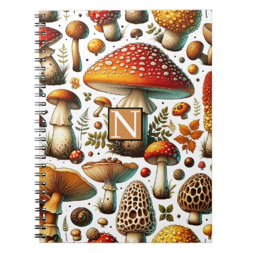 Whimsical Wild Mushrooms Notebook