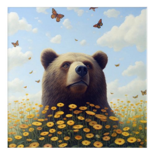 Whimsical Wilderness The Bears Dreamy Dance with Acrylic Print