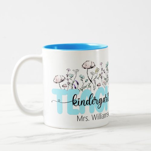 Whimsical Wildflower A Charming Gift for Teachers Two_Tone Coffee Mug