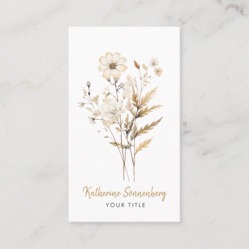 Whimsical Wildflower Blooms Business Card