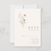 Whimsical Wildflower Bouquet | Ivory RSVP Card (Front)