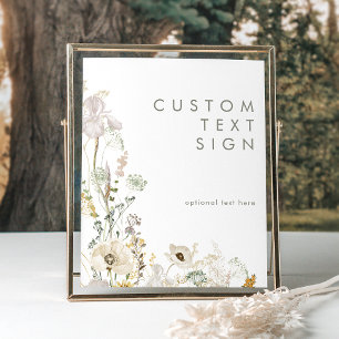 Whimsical Wildflower Cards and Gifts Custom Text Poster