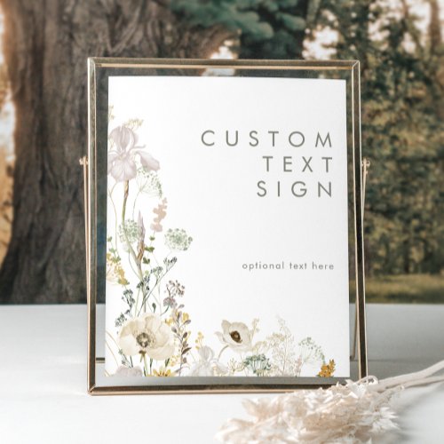 Whimsical Wildflower Cards and Gifts Custom Text  Poster