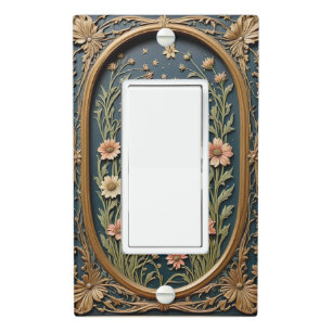 Whimsical Wildflower Evening Single Rocker Light Switch Cover