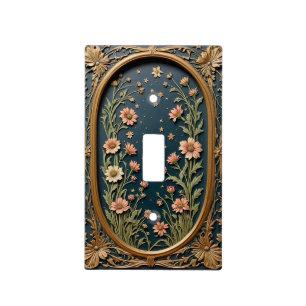 Whimsical Wildflower Evening Single Toggle Light Switch Cover