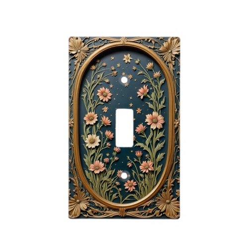 Whimsical Wildflower Evening Single Toggle Light Switch Cover