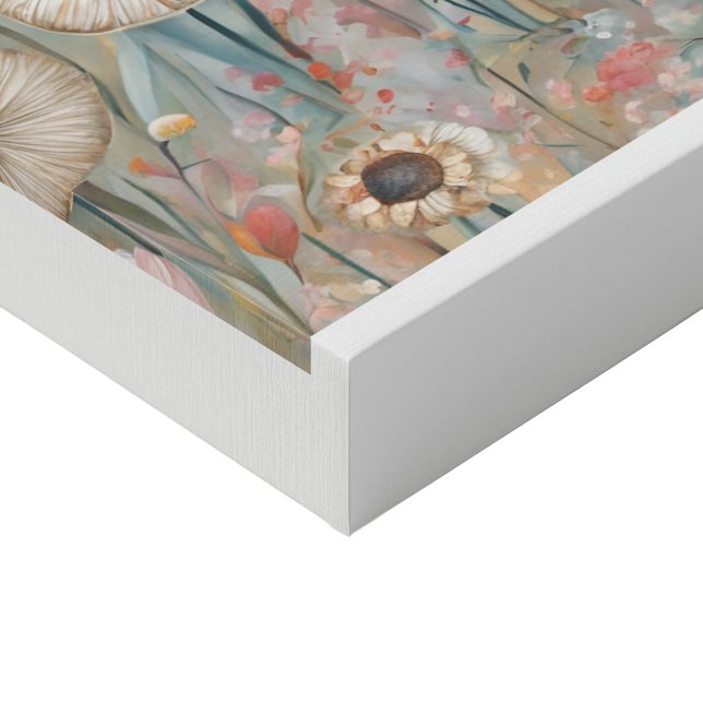 Whimsical Wildflower  Faux Canvas Print (Corner)