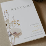 Whimsical Wildflower Folded Wedding Program<br><div class="desc">This Whimsical Wildflower folded wedding program is perfect for your simple, elegant boho wedding. The minimalist watercolor wildflowers will help bring your vision to life! The design of pretty white and gold flowers, with touches of purple and yellow, is sure to complete your minimal fall floral wedding dream! Keep it...</div>