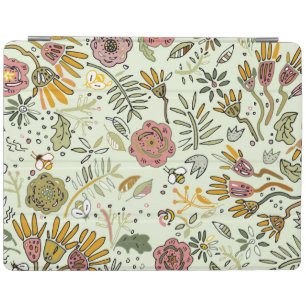 Whimsical Wildflower Garden & Bumblebee Pattern iPad Smart Cover