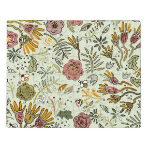 Whimsical Wildflower Garden & Bumblebee Pattern Jigsaw Puzzle
