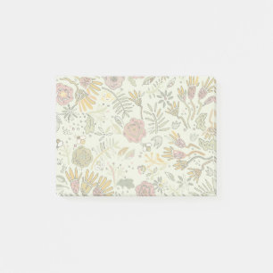 Whimsical Wildflower Garden & Bumblebee Pattern Post-it Notes