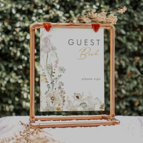 Whimsical Wildflower Guest Book Sign