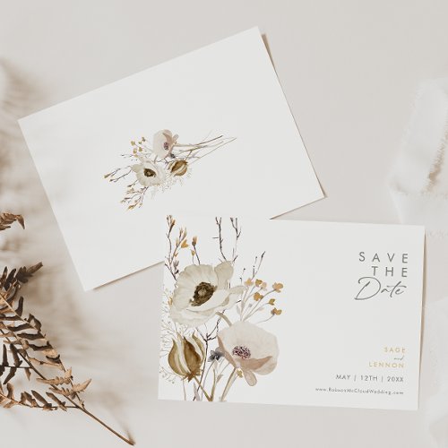 Whimsical Wildflower Horizontal Save The Date
