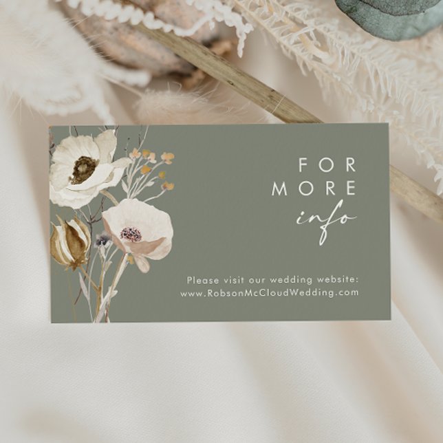 Whimsical Wildflower | I Sage Wedding Website Card (Creator Uploaded)
