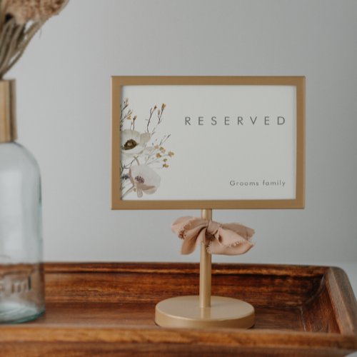 Whimsical Wildflower  Ivory Reserved Sign
