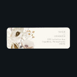 Whimsical Wildflower | Ivory Return Address Label<br><div class="desc">This Whimsical Wildflower | Ivory return address label is perfect for your simple, elegant boho wedding. The minimalist watercolor wildflowers will help bring your vision to life! The design of pretty white and gold flowers, with touches of purple and yellow, is sure to complete your minimal fall floral wedding dream!...</div>