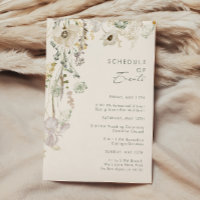 Whimsical Wildflower | Ivory Schedule of Events