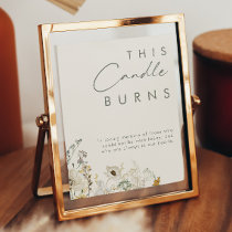 Whimsical Wildflower | Ivory This Candle Burns Poster